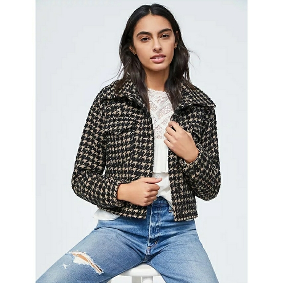 Anthropologie Jackets & Blazers - ▪︎Anthro▪︎Lea Houndstooth Shimmer Coat